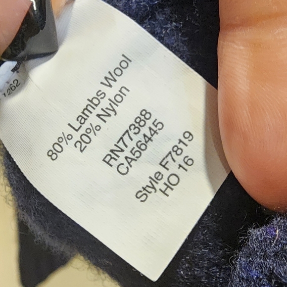 J. CREW navy Blue Cowl Neck 80% Lamb wool sweater size XS - Picture 3 of 9